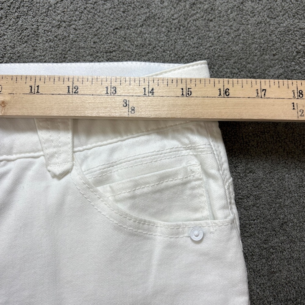Democracy Shorts Women 8 White Ab solution Bermuda Casual Stretch Denim Everyday - Picture 10 of 10